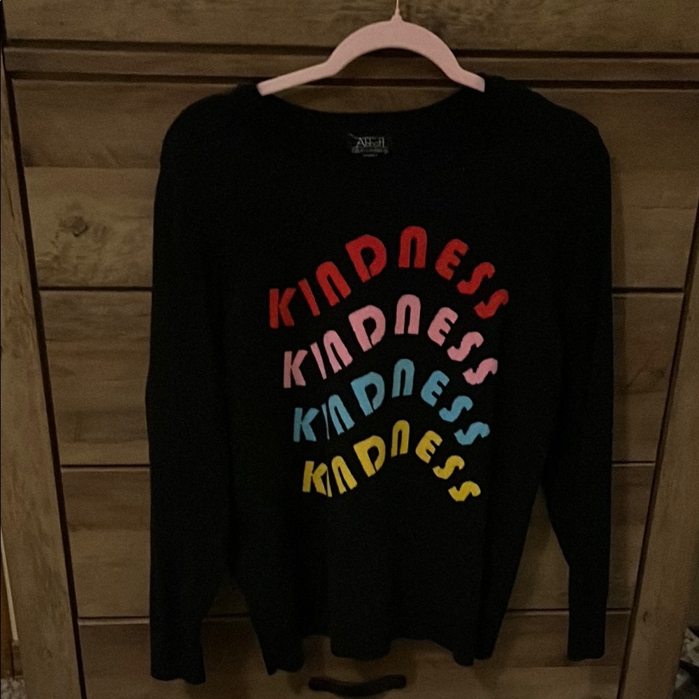 Black Long Sleeve 'Kindness' Graphic Tee